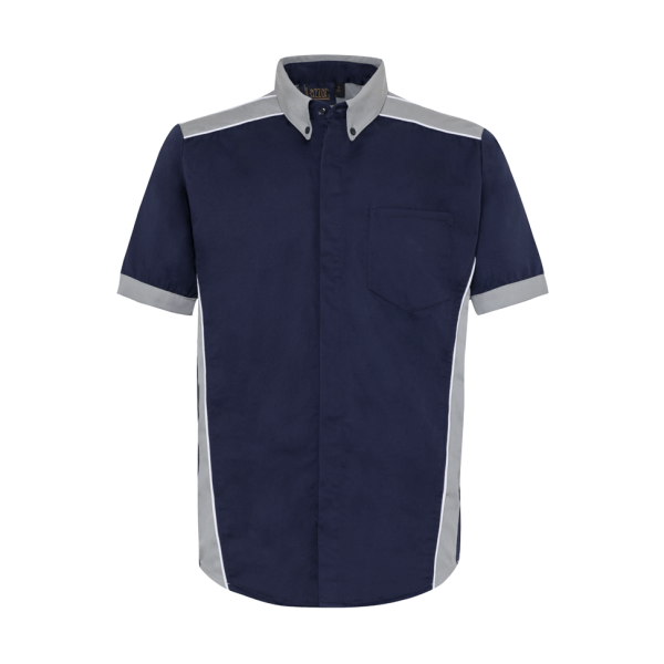 Navy/Gray Circuit Short Sleeve Shirt For Men